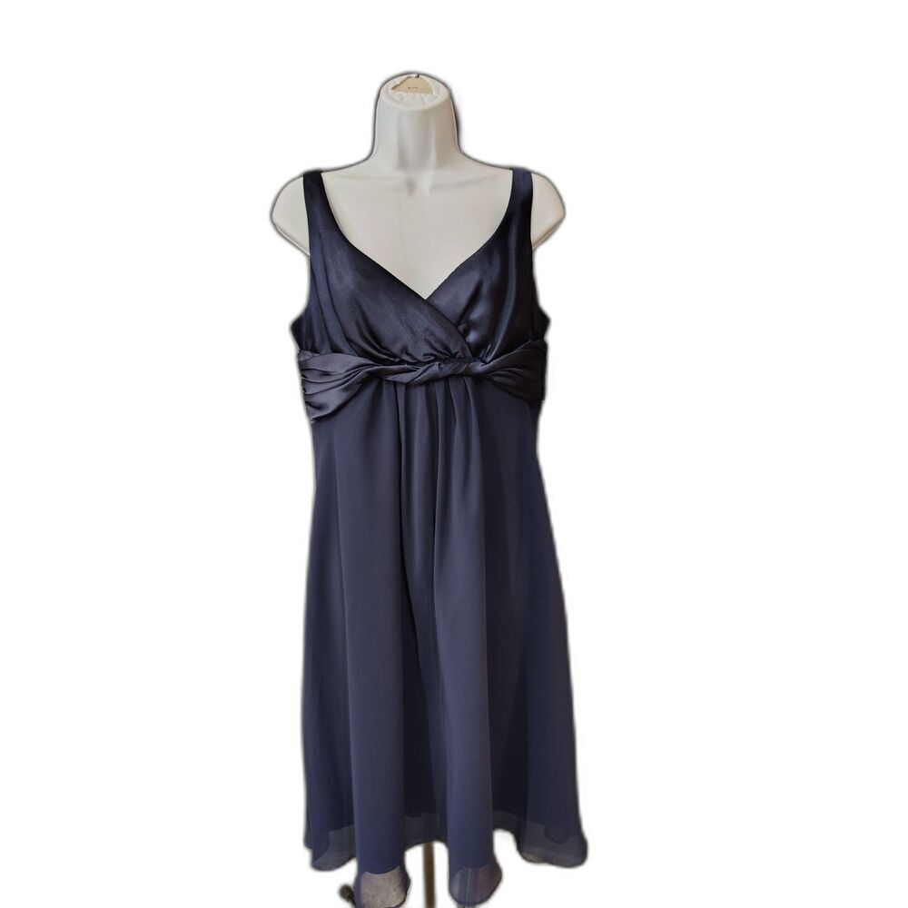 S.L. Fashions Petite Sleeveless Blue Dress - Size petite 14P PreOwned